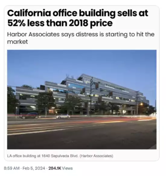 California office building sells at 52% less than 2018 price
